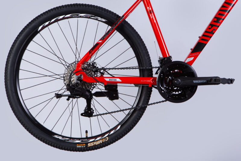 Велосипед AL 26" Discovery BASTION DD CS рама-18" червоно-чорний 2025 замовити дискавери вело