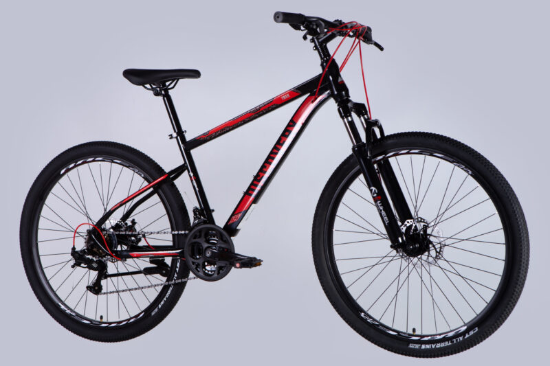 Велосипед ST 27.5" Discovery TREK DD FR рама-16" чорно-червоний 2025 дискавері велосипед