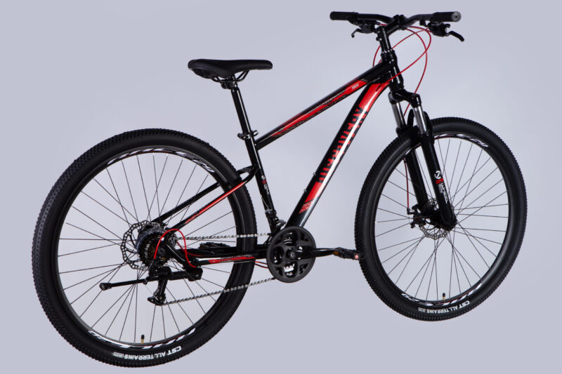 Велосипед ST 29" Discovery TREK DD FR рама-16" чорно-червоний 2025 замовити дискавери вело