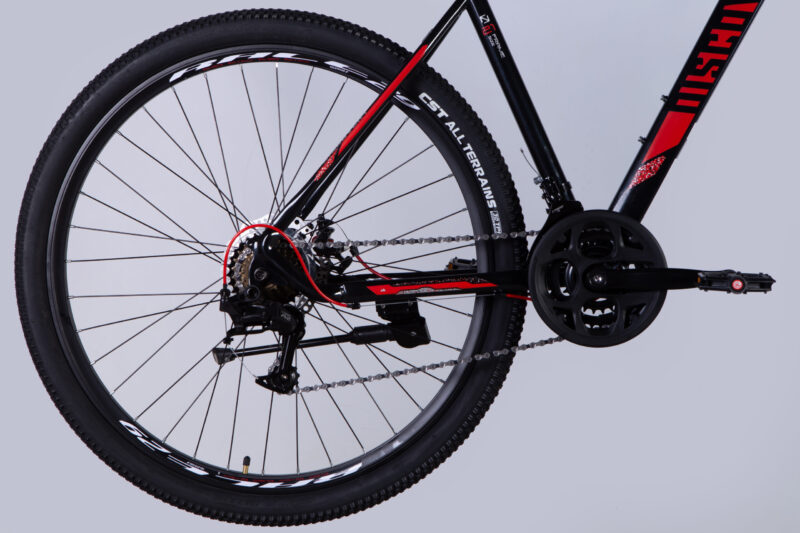 Велосипед ST 29" Discovery TREK DD FR рама-21" чорно-червоний 2025 замовити дискавери вело